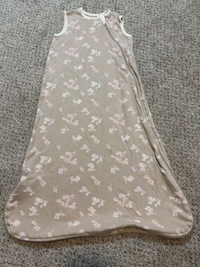 Burt’s Bees Baby Organic Cotton Tan Floral Sleep Sack Size 6-12 Months